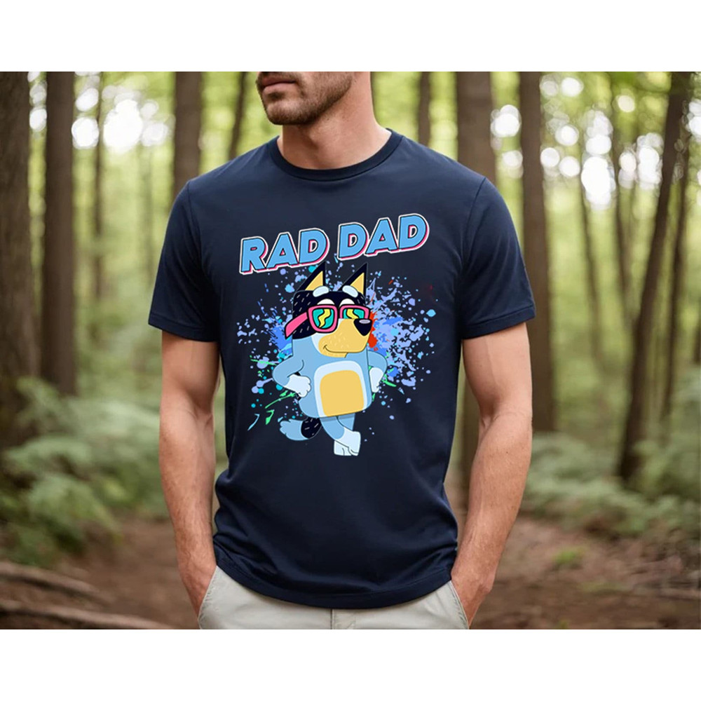Rad Dad Bluey Shirt  Retro Bandit Heeler Shirt  Father's Day T-Shirt  Dad Bluey Shirt  Dad Shirt  Bluey Kids Tee  Bluey Family Shirt.jpg
