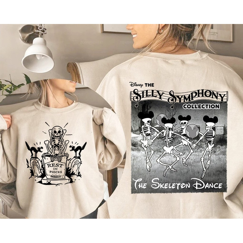 Retro Silly Symphony Shirts, Mickey Halloween Shirt,The Skeleton Dance Shirt,Halloween Town Fall Tshirt, Disneyworld Shirt, Disneyland Shirt.jpg