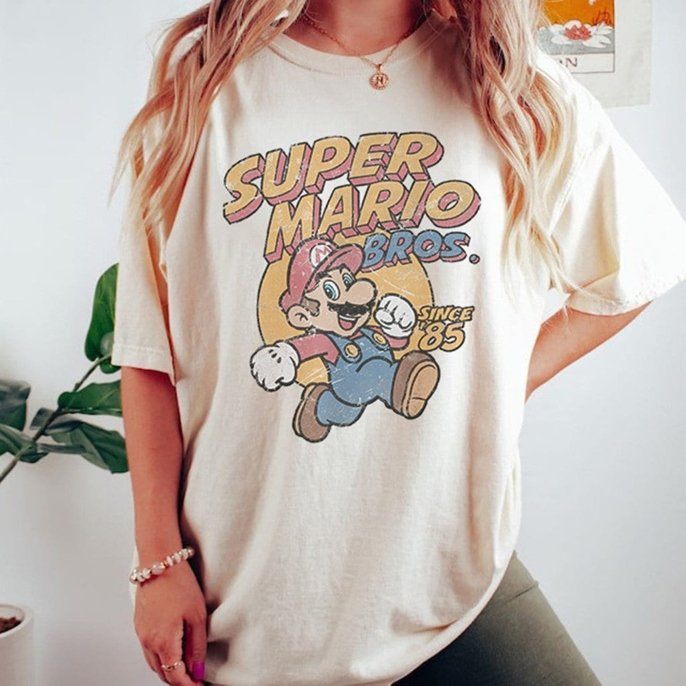 Retro Super Mario 1985 Shirt, Vintage Super Mario Bros 85 Shirt, Retro Mario Gaming Shirt, Mario Since 1985 Shirt Mario Group Birthday Shirt 1.jpg