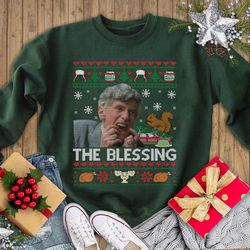 the blessing ugly sweater t shirt uncle lewis t shirt national lampoons christmas vacation tshirt christmas gift uncl