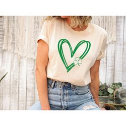 shamrock heart shirt, st patricks day shirt, irish shirt, st pattys shirt, shamrock shirt, irish sweatshirt, lucky shamr