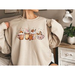 gingerbread christmas coffee shirt, christmas coffee shirt, gingerbread sweatshirt, trendy sweatshirt, christmas coffee