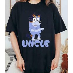 uncle stripe heeler comfort colors shirt, uncle stripe premium shirt, bluey cartoon tee, uncle stripe tee
