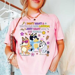 bluey funny quote y2k style | i don&39t want a valuable life lesson i just want an ice cream shirt | blue dog shirt | bl