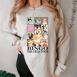 bingo heeler the eras tour shirt, taylor swift eras tour shirt, bluey eras tour shirt, midnights shirt, bluey family shi