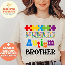 autism awareness shirt, autism aware tshirt, autism t shirt, proud autism brother t-shirt, autism support shirt, autism