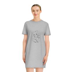 cat spinner t-shirt dress for girl spinner tshirt dress for cat lover cute dress gift woman