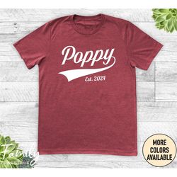 poppy est. year unisex shirt, poppy shirt, poppy gift, poppy to be, new poppy, pregnancy reveal gift
