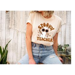 halloween sweatshirt, spooky teacher sweatshirt, spooky teacher shirt, teacher halloween shirt,teacher ghost shirt,teach