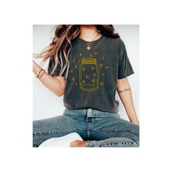 mason jar fireflies sweatshirt, mason jar shirt, moth shirt, fireflies shirt, bug shirt, cottage core shirt, goblincore,