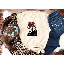 rooster with red bandana shirt, chicken red with bandana shirt, chicken shirt, farm shirt, chicken lover shirt, farm gir