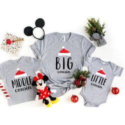 cousin squad shirt, big cousin, biggest cousin, little cousin sweatshirt, family matching christmas shirt, christmas fam