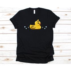rubber duck with bubbles shirt, gift for rubber ducky lovers, rubber ducks design, cute ducks graphic, yellow rubber duc