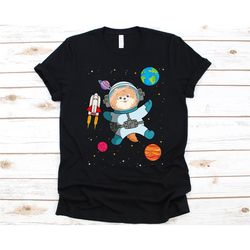 astronaut pomeranian shirt, gift for pomeranian lover, pomeranian dog, pom graphic, dog lover, deutscher spitz, zwergspi