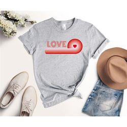 retro love valentines day tee, valentines day shirts, idea for gift, heart shirt, cute valentine tee, valentines day gif