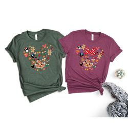 mickey and friend gingerbread shirt, disney gingerbread shirts, mickey christmas shirt, minnie christmas shirt,mickey ch