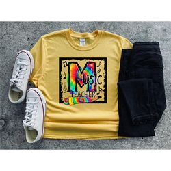 music teacher shirt, music teacher tie dye design t-shirt, music teacher gift shirt
