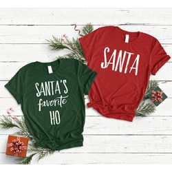 christmas couples shirts santa shirt santa's favorite ho shirt couple matching christmas shirts set funny couple ch