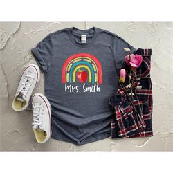 school rainbow shirt, teacher rainbow shirt, personalized school shirt, school rainbow t-shirt, girls back to school per