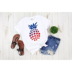 usa pineapple shirt, 4th july shirt, america patriotic shirt, distressed pineapple american flag shirt, pineapple usa st