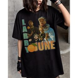 larry june shirt, larry's market run 2023 world tour t shirt, rapper larry june north america 2023 tour, orange, organic