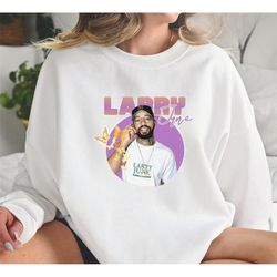 larry june premium cotton t-shirt, larry's market run australia tour shirt, vintage hip hop tshirt, orange print tee