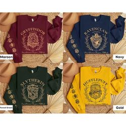 vintage wizard house sweatshirt, hogwarts house sweatshirt, hp wizard school shirt, magic world shirt, universal studios