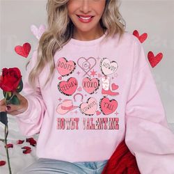 howdy valentines day shirt, western valentines shirt, howdy valentine sweatshirt