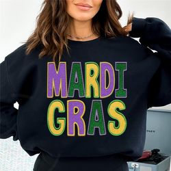 mardi gras sweatshirt, louisiana parade krewe sweatshirt, flower de luce shirt