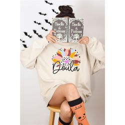 doula flower sweatshirt, pregnancy support sweatshirt, labor and delivery nurse sweatshirt, birth coach sweatshirt, supp