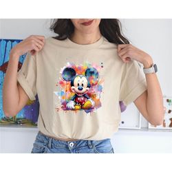 colorful mickey shirt, disney shirt, disneyland shirt, disney trip shirt, disney family shirt, disney world shirt, disne