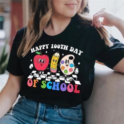 happy 100th day of school shirt, 100 days of school shirt, teacher 100 days shirt, back to school, 100th day school cele
