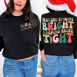 christmas nurse sweatshirt, nurse christmas shirt gift for nurse, nursing student shirt, rn nicu picu nurse shirt, nursi