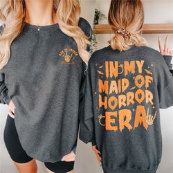 in my maid of horror era shirt, maid of honor shirt, halloween bridesmaid shirt, halloween bachelorette shirts, hallowee