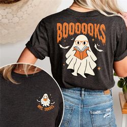 booooks shirt, halloween ghost books shirt, halloween teacher shirt, reading teacher shirt, librarian shirt, bookworm gi