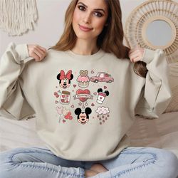 disney valentines sweatshirt, mickey mouse valentine sweatshirt, disney sweater, happy valentines day sweater, funny val