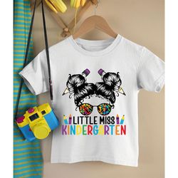 little miss kindergarten shirt, afro girl kindergarten t-shirt, back to school girls shirt, first day of kindergarten, s
