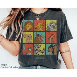 disney the lion king characters 90s grid shirt walt disney world shirt gift ideas men women