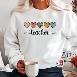 teacher sweatshirt, teacher boho crewneck, teacher sweater,  fall teaching sweatshirt, gift for teacher, cute teaching p