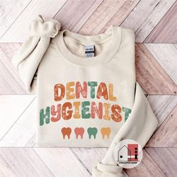 dental hygienist gift, wildflower print sweatshirt, rdh, dh, dental hygiene school student, gift for dental assistant st