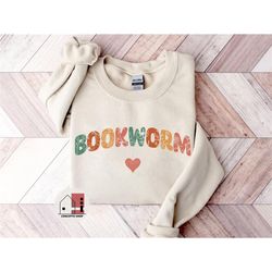 bookworm sweatshirt, bookish sweatshirt, reading teacher sweatshirt, librarian gifts, read sweatshirt, book lover crewne