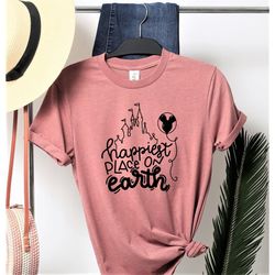 happiest place on earth| disney vacation tee-shirt