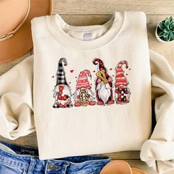 love gnomes sweatshirt, love sweatshirt, valentine gnomes sweat, valentine's day gift, valentine's day sweatshirt, gnome