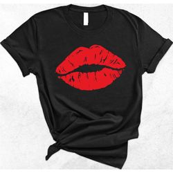 lipstick shirt, lipstick mark t-shirt, kiss mark shirt, kiss t-shirt, valentines day shirt,  couple matching shirts, gif