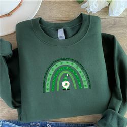 rainbow gnome sweatshirt, gnome valentines sweat, valentines day gift, happy st patricks sweat, gnome st patricks, lucky