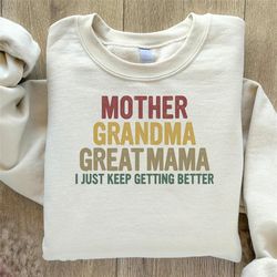 mother grandma great grandma sweatshirt, mom sweat, grandma sweat, pregnancy announcement sweatshirt, great grandma gift