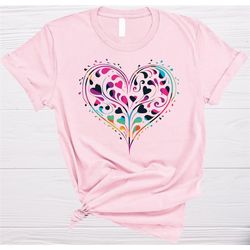 marbled heart shirt, valentine's day shirt, valentine's day gift, love t-shirt, valentine heart shirt, heart t-shirt