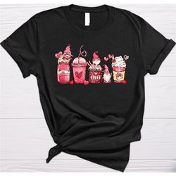 gnomes milkshake shirt, drink gnome shirt, valentine's day t-shirt, valentine gnomes shirt, valentine's day gift, love t