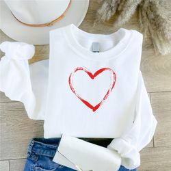 heart sweatshirt, valentines day shirt, valentines heart sweatshirt, womens valentines day shirt, valentines day gift, l