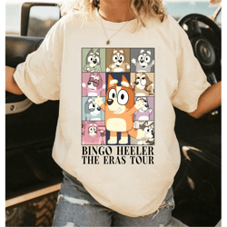 bingo heeler shirt | bluey eras tour shirt | bluey birthday party | bluey character shirt, bluey heeler family shirt, bl
